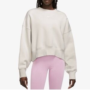 Nike Phoenix Cropped Sweatshirt in Oatmeal sz. XS